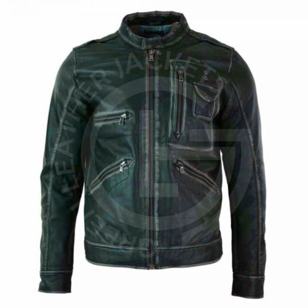 Infinity Heren Varsity Blue Leather Suede Bomber Jacket - Boterzacht Geitensuède Retro Jas Met Ritssluiting