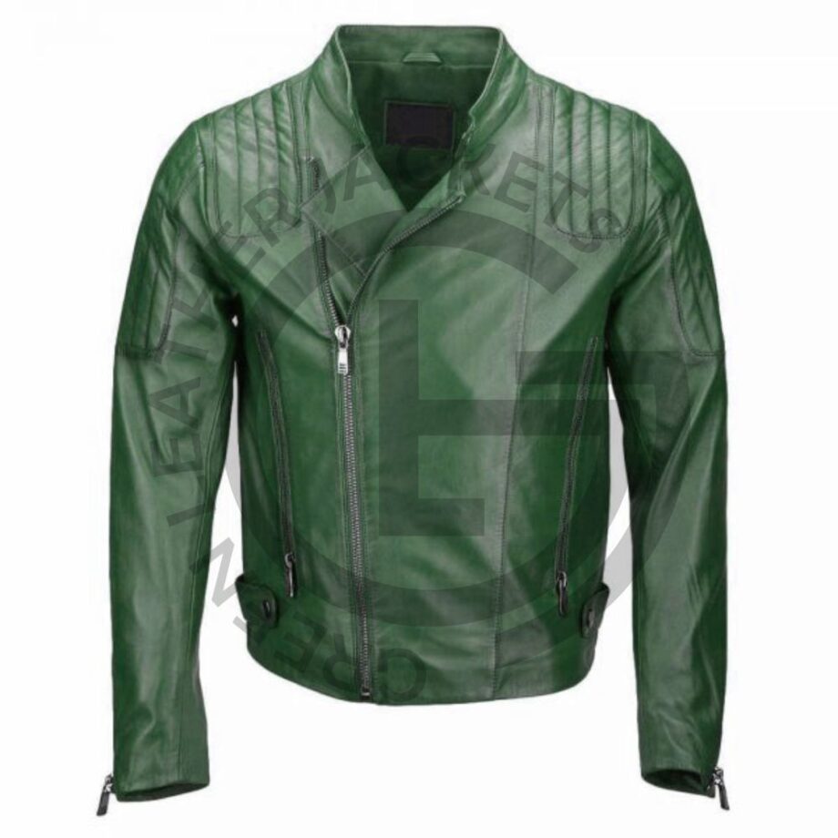 green motorcycle jacket